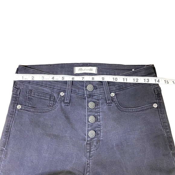 madewell 9" High Rise Skinny Cut Off Jeans-Washed Black - Picture 11 of 13